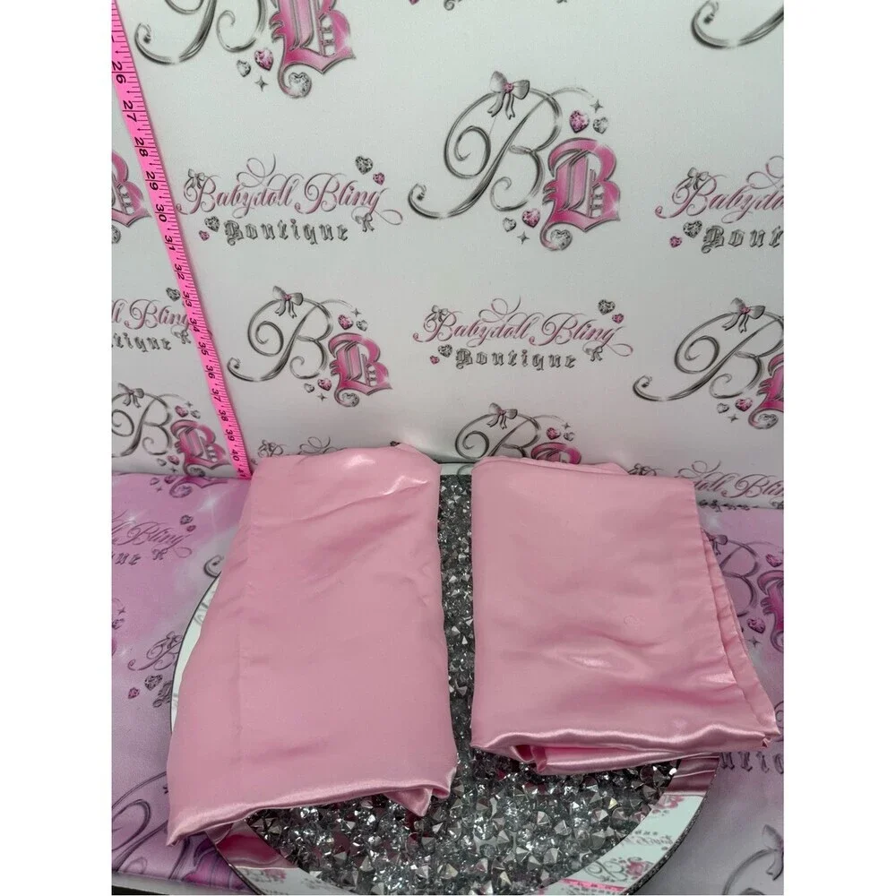 2 pillowcases satin KING SIZE Pink Satin Pillowcase - Solid Light Pink
